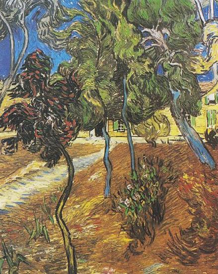 Vincent Van Gogh Trees in the garden of the Hospital Saint-Paul Spain oil painting art
